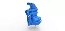 Diecast V8 engine double supercharger 1:25