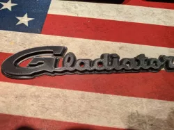 Gladiator Script emblem badge