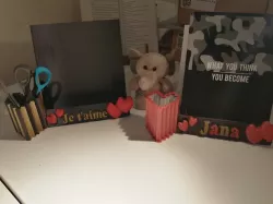 Heart book holder & pen holder