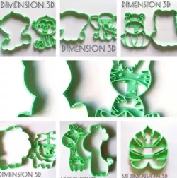 Jungle animals cutter and marker -Animales de la selva