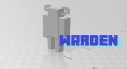 minecraft warden 3d model (untextured)