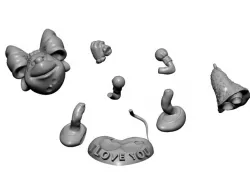 Minnie mouse love 3d printable stl