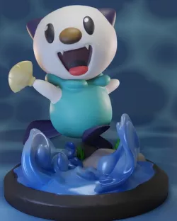 pokemon oshawott 3d model