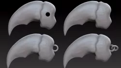 Polar bear claw pendant (4 variations)
