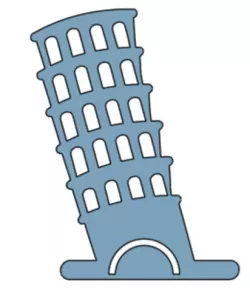 separador de libro torre de pisa