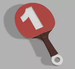 Table Tennis Tournament Keychain