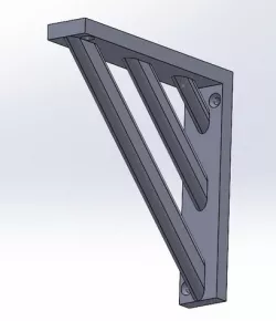 Three rib shelf bracket filleted