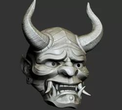 Traditional Japanese Hannya Mask Oni Mask Samurai Mask