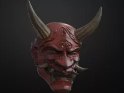Traditional Japanese Hannya Mask Oni Mask Samurai Mask