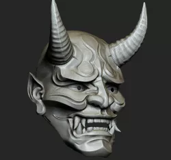 Traditional Japanese Hannya Mask Oni Mask Samurai Mask