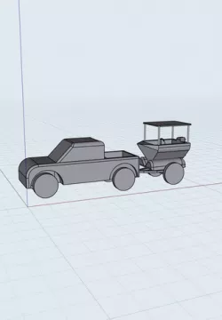 Truck with boat and trailer