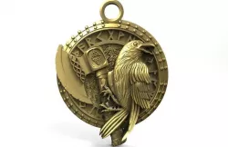 Viking crow pendant 2