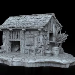 $1.20CASA MEDIEVAL PARA WARHAMMER