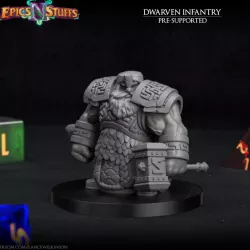 $1.99Dwarven Infantry 08 Miniature - pre-supported