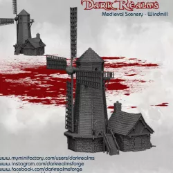$10.95Dark Realms Medieval Scenery - Windmill