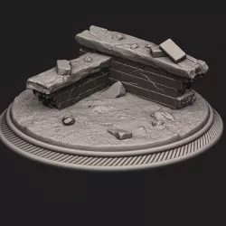 $12.00custom rubble Base for miniatures - Figures - version 02 3D print model