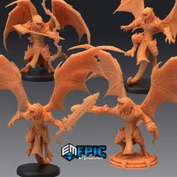 $12.90Flying Dragonborn Set / Winged Half Dragon Warrior / Draconic Player Character