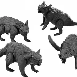 $2.25dnd Giant Dire Rats (resin miniatures)