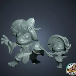 $2.50Frogfolk wizard and apprentice