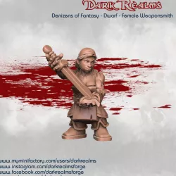 $2.95Dark Realms Denizens of Fantasy - Dwarf Female Weaponsmith