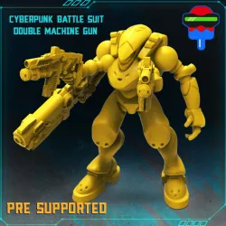 $2.99CYBERPUNK BATTLE SUIT DOUBLE MACHINE GUN