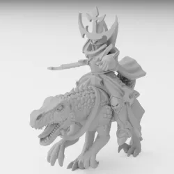 $2.99Dark Elf mounted noble miniature (32mm, modular)