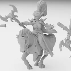 $2.99Dark Elf Sorceress on horse Miniature (32mm, modular)