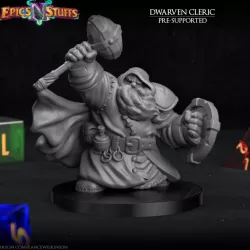 $2.99Dwarf Cleric Miniature - pre-supported