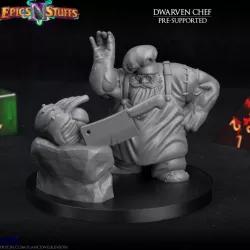$2.99Dwarven Chef Miniature - pre-supported