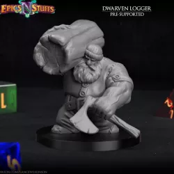 $2.99Dwarven Logger/Lumberjack Miniature - pre-supported