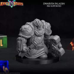$2.99Dwarven Paladin Miniature - pre-supported