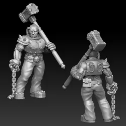 $3.00cyberpunk barbarian with hammer