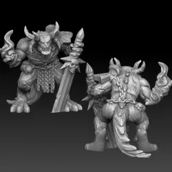 $3.00Demon with sword and burning skull