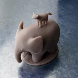 $3.00Elephant with a cat on its back