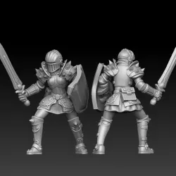 $3.00Female knight with sheld and sword