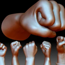 $3.00Fist hand gesture knuckle STL file 3D printable male