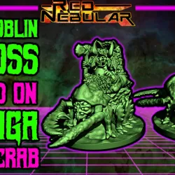 $3.00Forest Goblin Big Boss on Komunga battle crab (10mm scale)