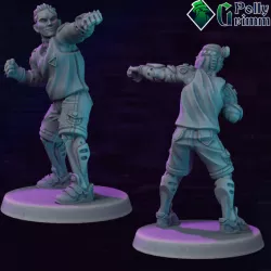 $3.50Cyberpunk sci-fi tabletop miniature. Human punk, boxer, fighter