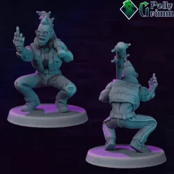 $3.50Cyberpunk sci-fi tabletop miniature. Human punk, gang member, criminal