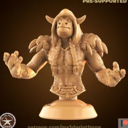 $3.80BUST Minotaur Female Druid Meditating