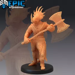$3.90Dinosaur Tribe Axe Warrior / Primitive Humanoid Triceratops