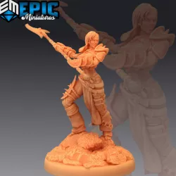 $3.90Elven Huntress Attacking / Female Barbarian Elf / Ancient Elvish Tribe