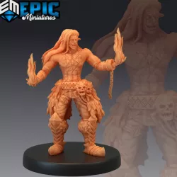 $3.90Fire Genasi Magic / Male Flame Handler / Burning Land / Elemental Creature