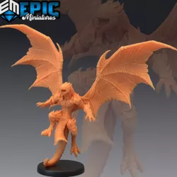 $3.90Flying Dragonborn / Winged Half Dragon Warrior / Draconic Player Character