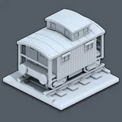 $3.99Caboose - Trains & Rails World - STL files for 3D printing