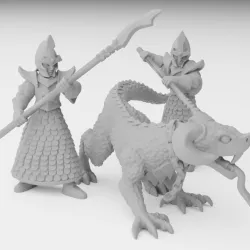 $3.99Dark Elf Drakon Slave Miniature (32mm, modular)