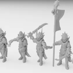 $3.99Dark Elf Pirate Miniatures (32mm, modular)