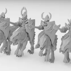 $3.99Dark Elf Raptor Knight Miniatures (32mm, modular)