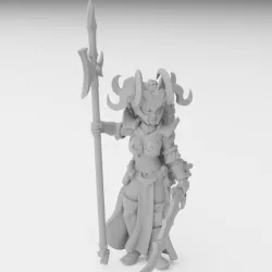 $3.99Dark Elf Sorceress Queen Miniature (32mm, modular)