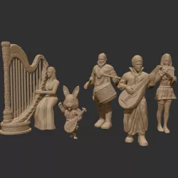 $3.99Fantasy Medieval Musicians / Bards / Band